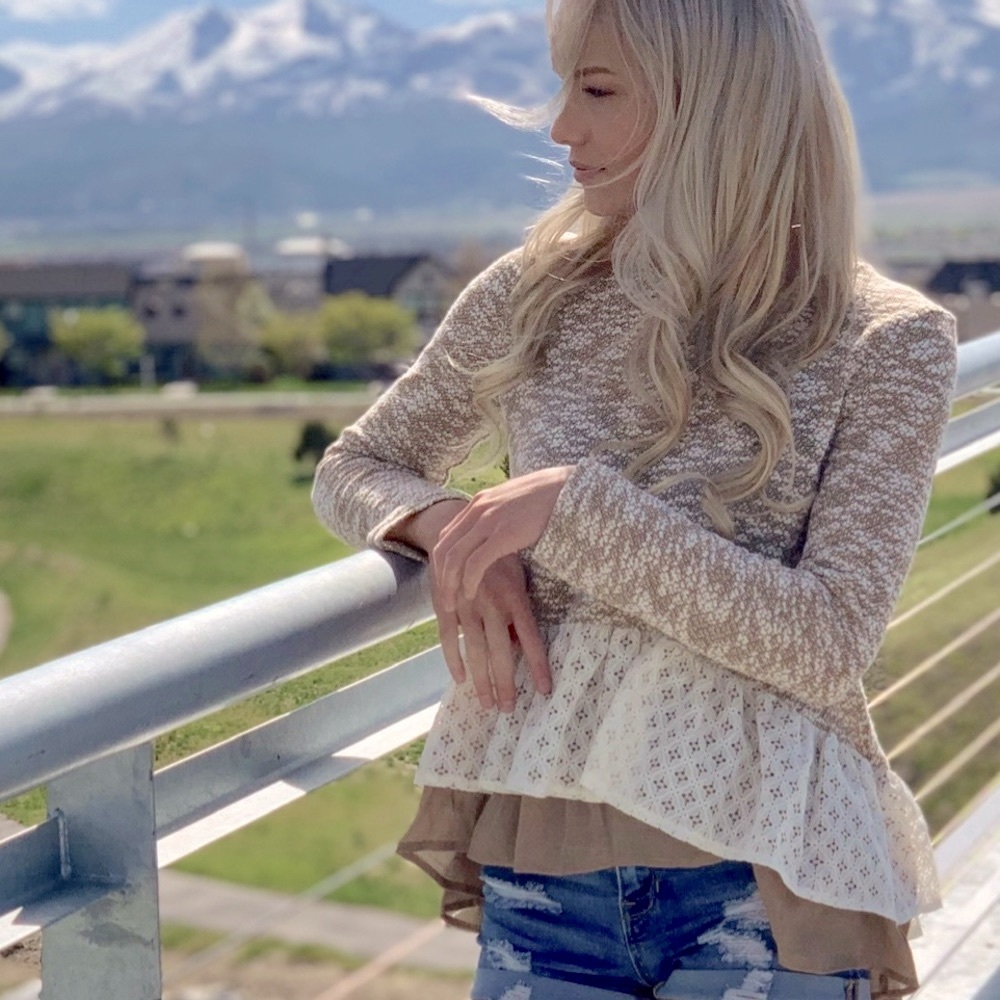 NWOT Peplum Sweater
